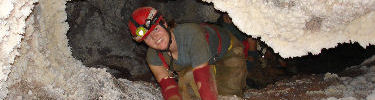 Caver crawling (NPS Photo)